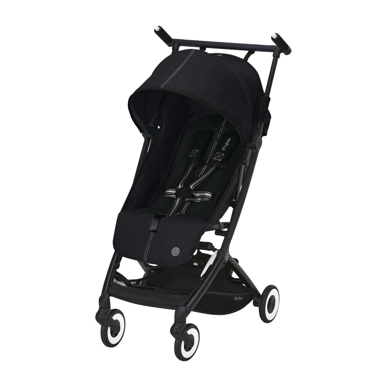 Cybex Libelle buggy in Moon Black, opengeklapt van opzij