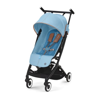 Cybex Libelle buggy in de kleur Beach Blue, opengeklapt van opzij